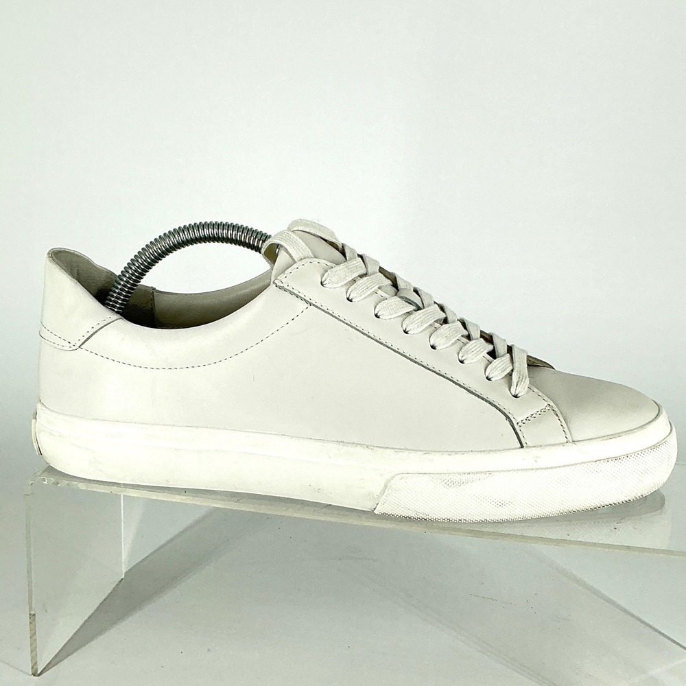 Vince Mens Size 8.5 White Leather Minimalist Low Top Sneakers Fulton EU 42